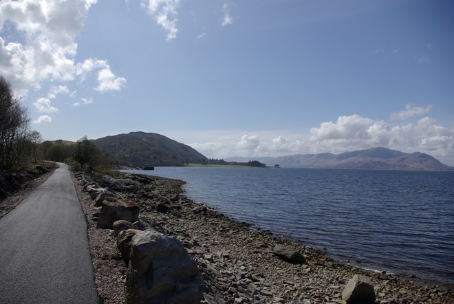 Sustrans cycle path from Kentallen to Glencoe